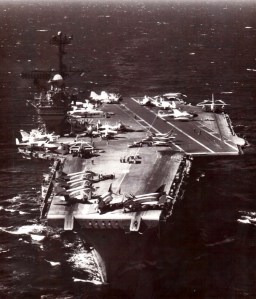USS Ranger at sea in 1968 - US Navy Photo, cleared for publication
