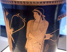 Sappho on a vase found years ago in an attic.